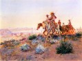 Buffalo Hunters mexicain cow boy Art occidental Amérindien Charles Marion Russell